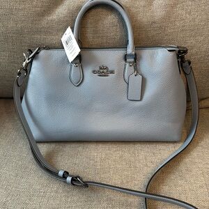 NWT COACH Georgia Leather Satchel Crossbody Bag CR156 Cornflower Blue